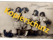 Alte Grußkarte „Herzlichen Glückwunsch zum Geburtstage“, gelaufen 1910 - Landsberg