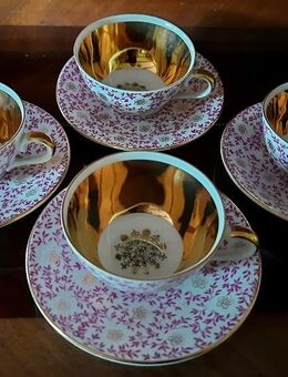 Vintage edle Mokka/Espresso Tassen mit Untertassen – 8teilig - J. Kronester Bavaria - Niederfischbach