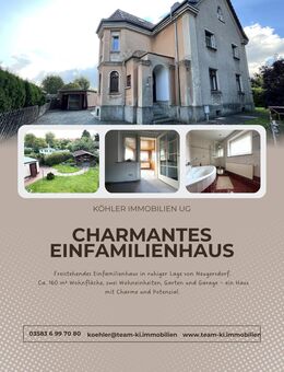 Freistehendes Einfamilienhaus mit zwei Wohneinheiten, Garten & Garage in Neugersdorf - Ebersbach-Neugersdorf