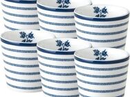 LAURA ASHLEY BLUEPRINT COLLECTABLES Eierbecher Candy Stripe, (Set, 6-tlg), Porzellan