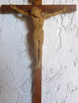 Holzkreuz Wandkreuz Kruzifix mit Christusfigur - Amberg