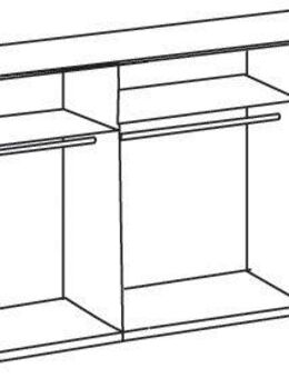 Wimex Schwebetürenschrank Bern Schiebetürenschrank TOPSELLER Schrank mit zusätzlicher Innenausstattung, Garderobe