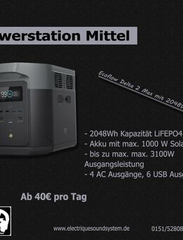 [VERMIETUNG] Powerstation Mittel Ecoflow Delta 2 Max Camping Strom - Magdeburg