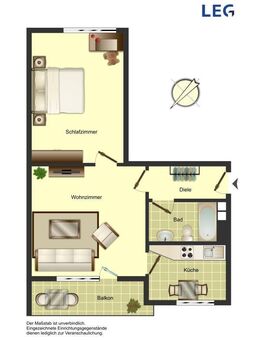 2-Zimmer-Wohnung in Bergkamen Weddinghofen - Bergkamen