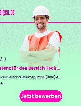 Assistenz für den Bereich Technik (m/w/d) Vollzeit / Teilzeit - Berlin