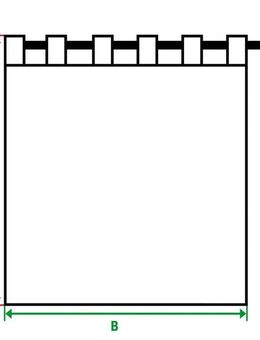 Kutti Raffrollo Danny, mit Schlaufen, ohne Bohren, in Führungsschienen, Montage ohne Bohren, für Gardinenstangen