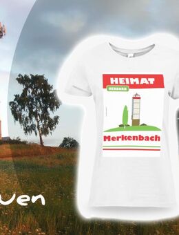 Merkenbach-T-Shirt mit Wasserturm-Logo, für tolle Frauen - Herborn-Merkenach´s Katzenstein mit dem Wasserturm als Logo, LDK, Dillkreis - Herborn Zentrum