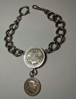 Taschenuhrkette – Imperiales Russland, Silber 84, mit seltenen Münzen - Berlin