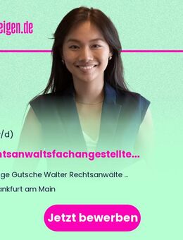 Rechtsanwaltsfachangestellte (w/m/d) - Frankfurt (Main)