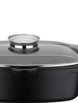 GSW Bräter Gourmet Grantit, Aluminiumguss (Set, 2-tlg), Induktion, 6 Liter, inkl. Servierzange