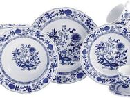 CreaTable Kombiservice Flora Zwiebelmuster, Kombi-Service 30-tlg (30-tlg), 6 Personen, Porzellan, Nostalgisch, Vintage