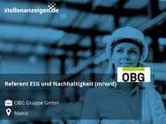 Referent ESG und Nachhaltigkeit (m/w/d) - Mainz