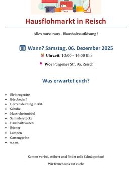 Hausflohmarkt in Reisch - Landsberg (Lech)