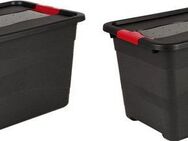 keeeper Transportbehälter eckhart, (Set, 2-St), je 52 Liter, mit Deckel, Schiebeverschluss, extra stabil