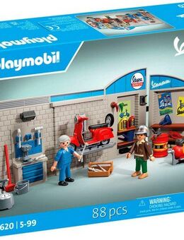 Playmobil® 60s Vespa Garage (71620), Vespa Konstruktions-Spielset, (88 St), Made in Europe