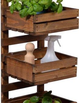 dobar Wandregal, flexibles 3-stufiges Wandregal, Braun