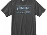 Premium Carhartt Herren T-Shirt Workwear Arbeit Kurzarm Shirt Heavyweight Pocket Carbon - Wuppertal