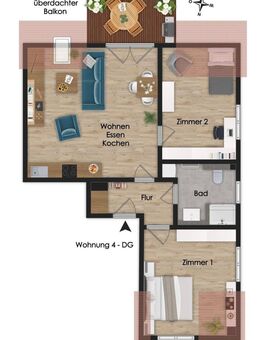 KAPITALANLAGE: NEUBAU 3-ZIMMER-DACHGESCHOSSWOHNUNG IN ZENTRALER LAGE - Klein Meckelsen