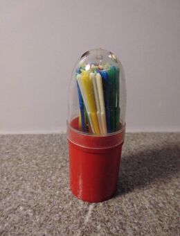 Zahnstocher bunt im Köcher DUPOL Kunststoff Vintage 3,- - Flensburg