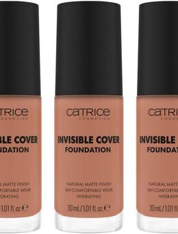 Catrice Foundation Invisible Cover Foundation, 3-tlg., mit langanhaltendem Finish