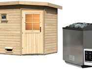 Karibu Saunahaus Tore, BxTxH: 231 x 196 x 226 cm, 38 mm, (Set) klassiche Tür, Ofen 9 kW Bio externe Strg Easy