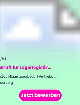 Fachkraft für Lagerlogistik (m/w/d) - Heidelberg