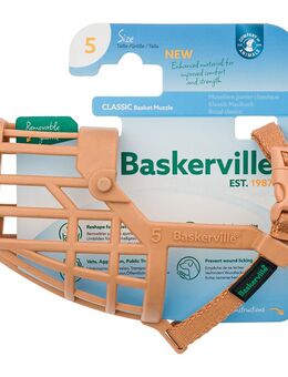 Baskerville Klassik Maulkorb, beige - Größe 5