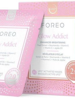 FOREO Gesichtsmaske UFO™ Mask Glow Addict 2.0 Packung, 6-tlg., komptibel mit UFO™ & UFO™ mini