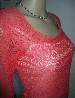 NEUw * Original VINTAGE * Lace- Spitzen * Dreiviertel Arm * Bodycon * T- Shirt * Gr. 38- 40/ S- M * lachs * koralle * - Riedlingen