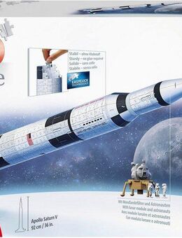 Ravensburger 3D-Puzzle Apollo Saturn V Rakete, 440 Puzzleteile, Made in Europe