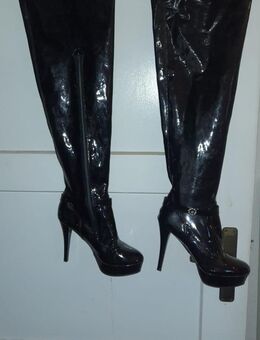 High Heels lack Stiefel lackstiefel Gr.43 - Löwenberger Land