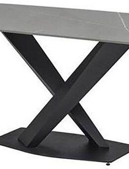 Stolkom Sp.z.o.o. Esstisch Ventura Esszimmertisch Keramik, Esstisch Keramik BxHxT 180x75x90 cm, Keramikoberfläche abgerundete Ecken, Metallgestell schwarz matt