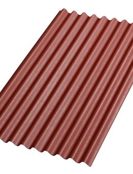 Dach Dacheindeckung Bitumenwellplatten 1000 x 760 mm Rot - Wuppertal