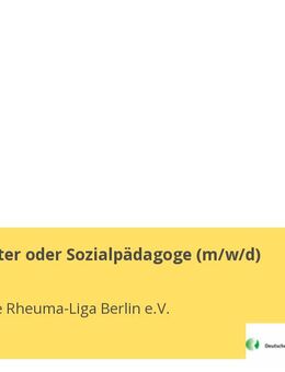 Sozialarbeiter oder Sozialpädagoge (w/m/d) - Berlin