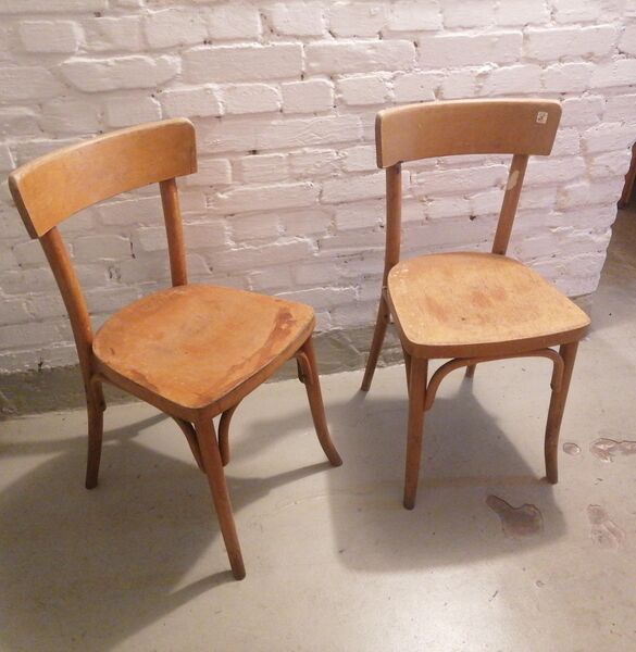 2x DDR Gaststätten Holzstuhl - Panketal