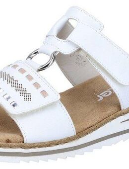 Rieker Pantolette, Keilabsatz, Sommerschuh, Schlappen mit praktischen Klettriemchen