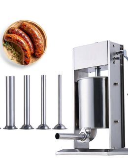 Manueller Wurstfüller – 10L Vertikale Wurstmaschine aus Edelstahl Set3452 - Wuppertal