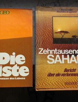 Die Wüste GEO Buch Uwe George+Zehntausend Jahre Sahara, Henri J. Hugot, Maximilien Bruggmann, 2 Bücher/Bildbände zus. 5,- - Flensburg