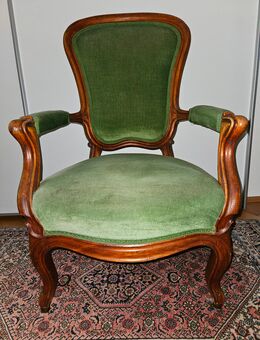 Antik! Sehr schöner Armlehnsessel Barock Sessel mit Samtbezug ca. um 1900 TOP Zustand! - München