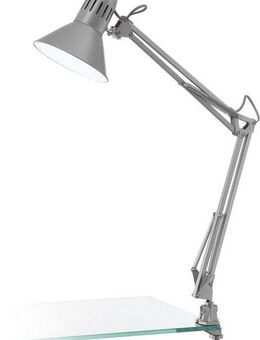 EGLO Tischleuchte FIRMO Klemmlampe, exkl. Leuchtmittel E27, mit Schraub-Klemme, Ein-/Ausschalter, Leuchtmittel wechselbar, ohne Leuchtmittel, Klemmleuchte, Leselampe, Schalter, schwenkbarer Kopf, Höhe: 73cm