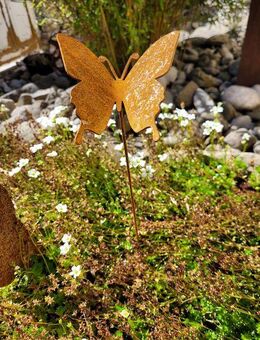 Kleiner Gartenstecker Schmetterling Edelrost - Kraftisried