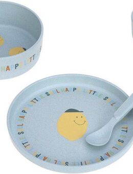 LÄSSIG Kindergeschirr-Set Happy Fruits, Lemon (4-tlg), 1 Personen, Polypropylen, Zellulose