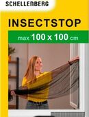 SCHELLENBERG Fliegengitter-Gewebe für Fenster ohne bohren, (Set, 1-St), Insektenschutz inkl. Befestigungsband, 100 x 100 cm, weiß, anthrazit in 00000