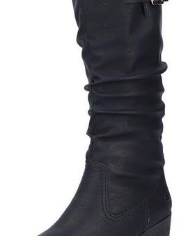 Rieker Winterstiefel, Langschaftstiefel, Blockabsatz, Innenreißverschluss, slouchy Schaft