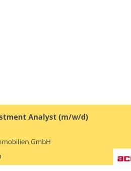 Senior Investment Analyst (m/w/d) - München