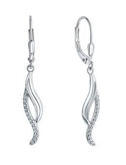 Vivance Paar Ohrhänger 925-Sterling Silber rhodiniert Zirkonia