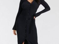 Bruno Banani Strickkleid wadenlang, elegant und feminin, aus Viskosemischung
