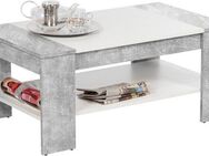Stolkom Sp.z.o.o. Couchtisch Finley mit Ablageboden, Eiche Sonoma Weiß, BxHxT 100x44x58 cm (Couchtisch, OTTOs Choice), Schubladenfront mit Lamellen-Optik, Couchtisch rollbar