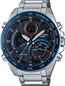 CASIO EDIFICE Smartwatch, Solaruhr, Armbanduhr, Herrenuhr, Android, iOS, Edelstahlarmband