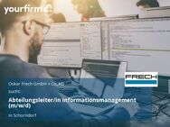 Abteilungsleiter/in Informationsmanagement (m/w/d) - Schorndorf (Baden-Württemberg)